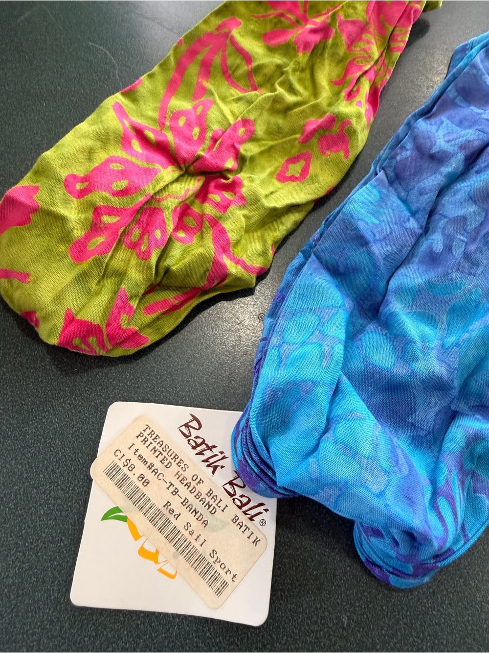 Batik Bali Bright Floral Headbands - Hand Stamped & Hand Dyed - Picture 7 of 8